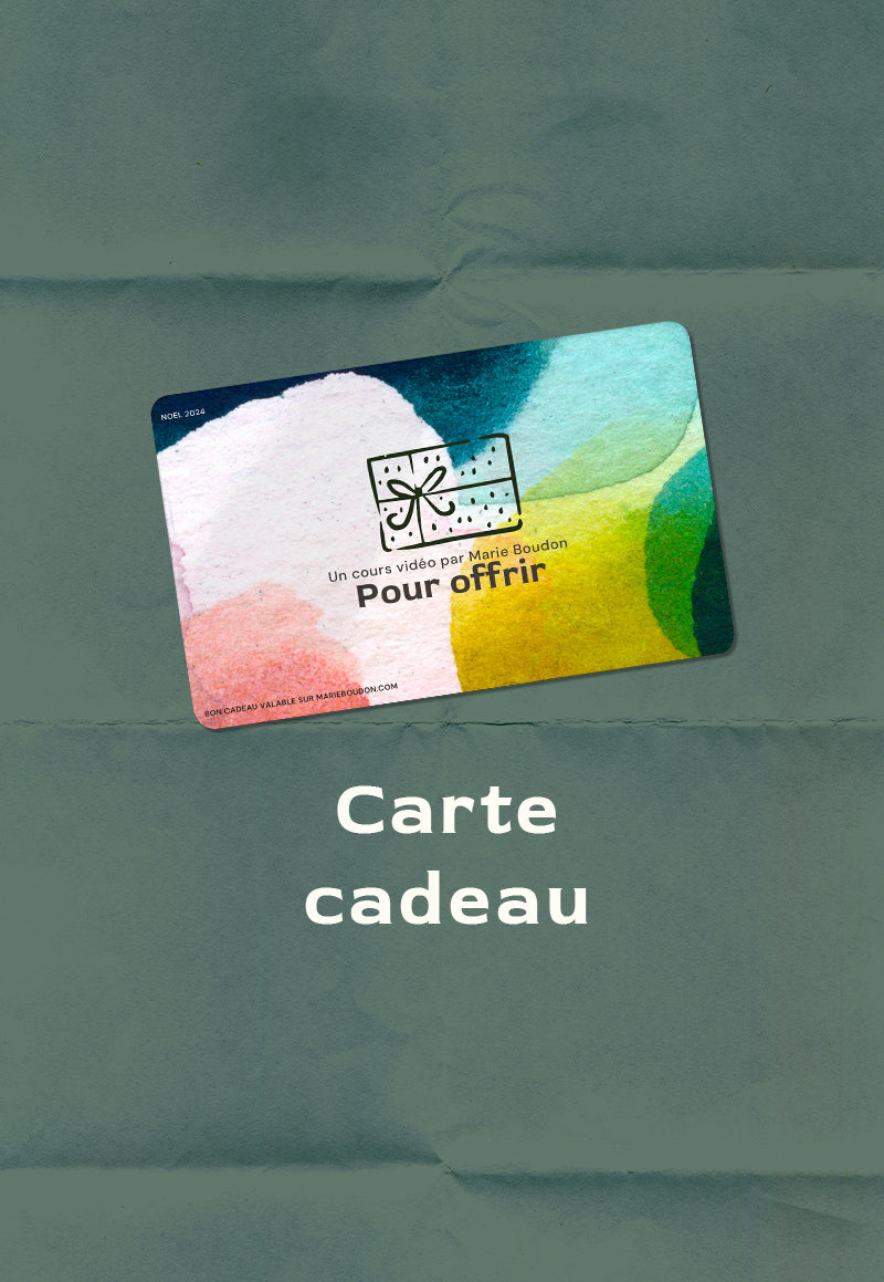carte cadeau pour un cours d'aquarelle