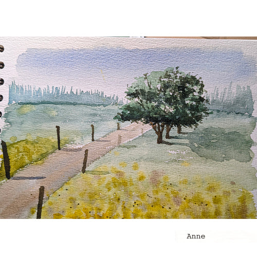 paysage de campagne d'une élève du cours