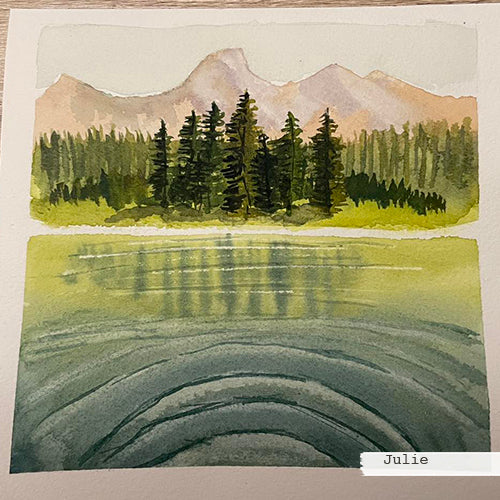 lac avec reflets du cours paysages