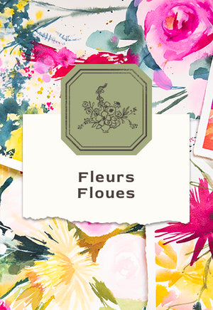 cours fleurs floues à l'aquarelle